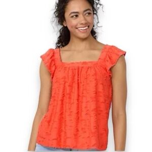 Ruffled Sleeve Racerback Tank Top